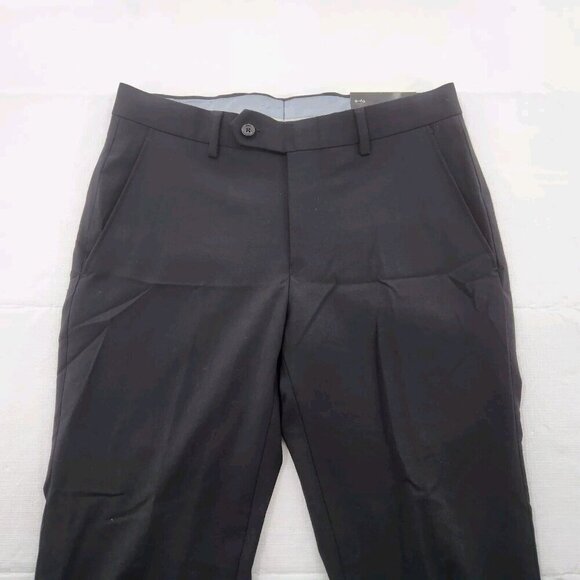 Bar III Men's Dress Pants Skinny Fit  Slacks - Black - 30W-30L Wool Blend - Picture 2 of 5